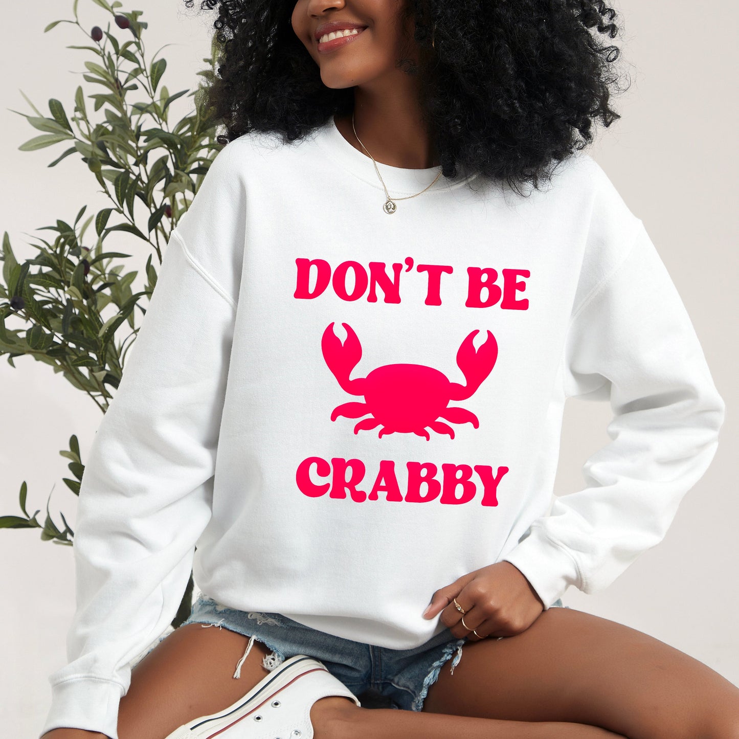 Don't Be Crabby Puff Print | Sweatshirt