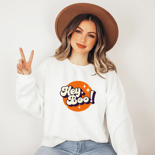 Retro Hey Boo | Graphic Sweatshirt