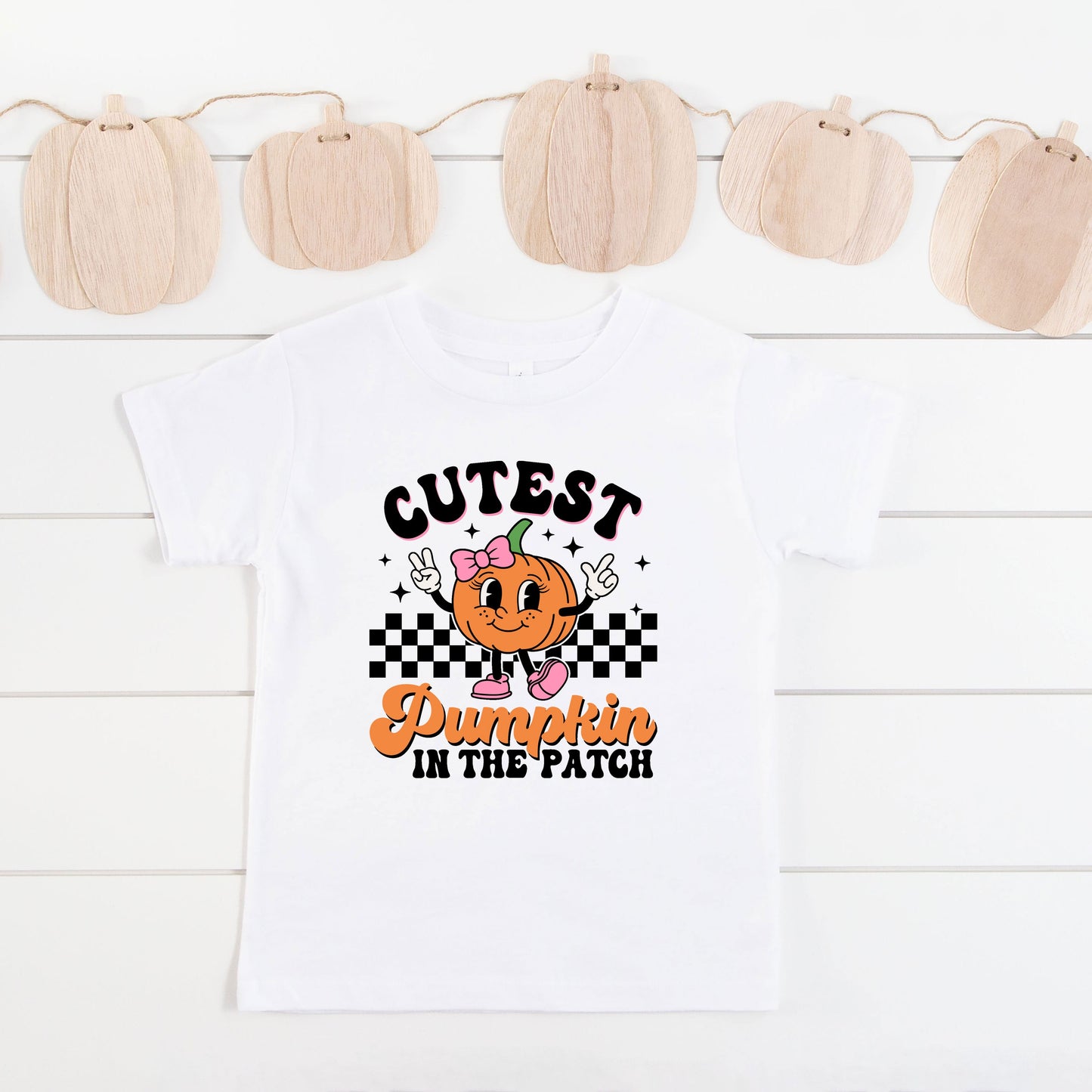 Cutest Pumpkin Checkered | Toddler Graphic Short Sleeve Tee