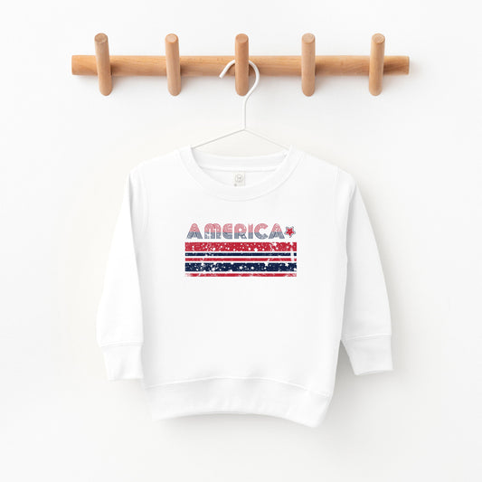 America With Stars And Stripes | Toddler Sweatshirt