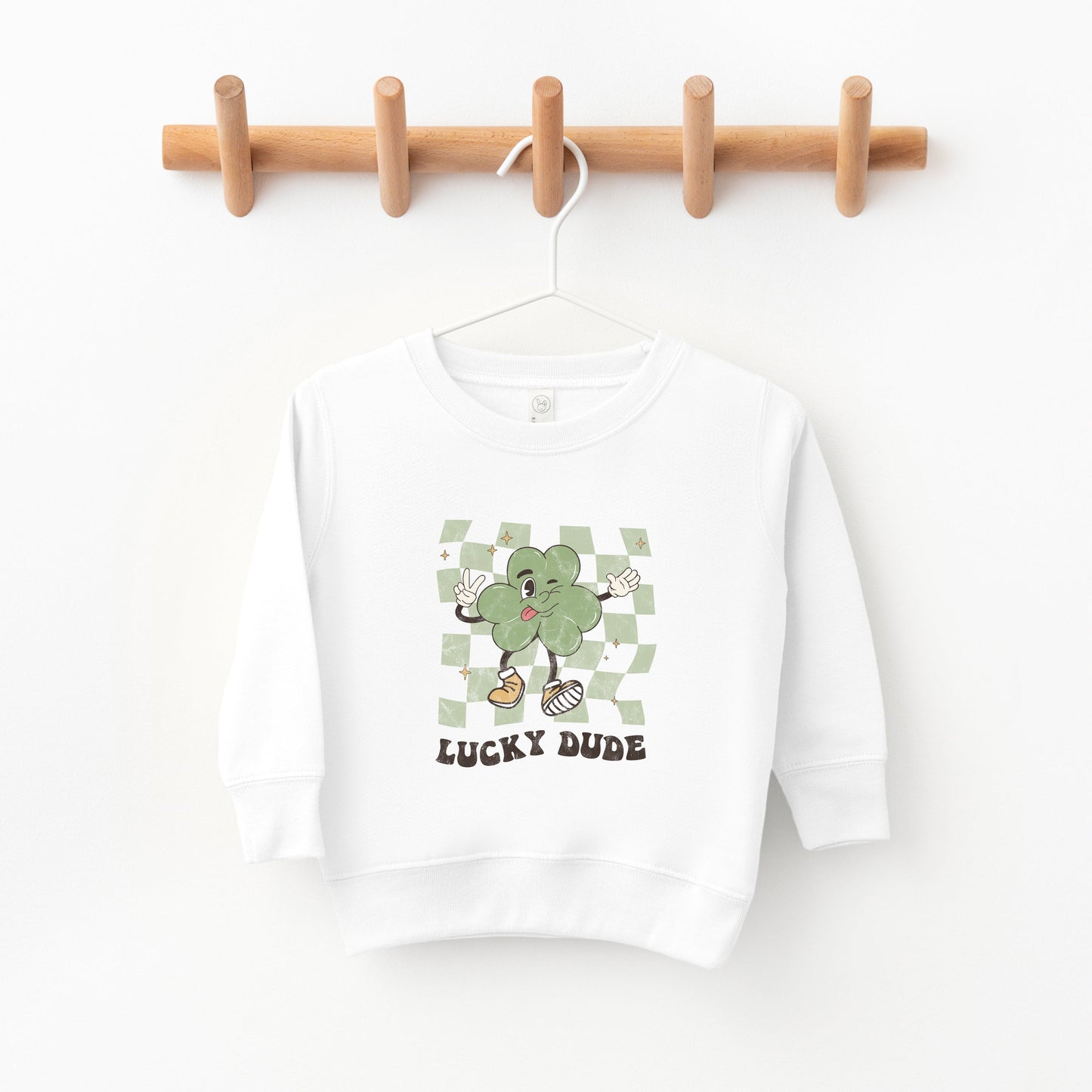 Lucky Dude Checkered | Toddler Sweatshirt