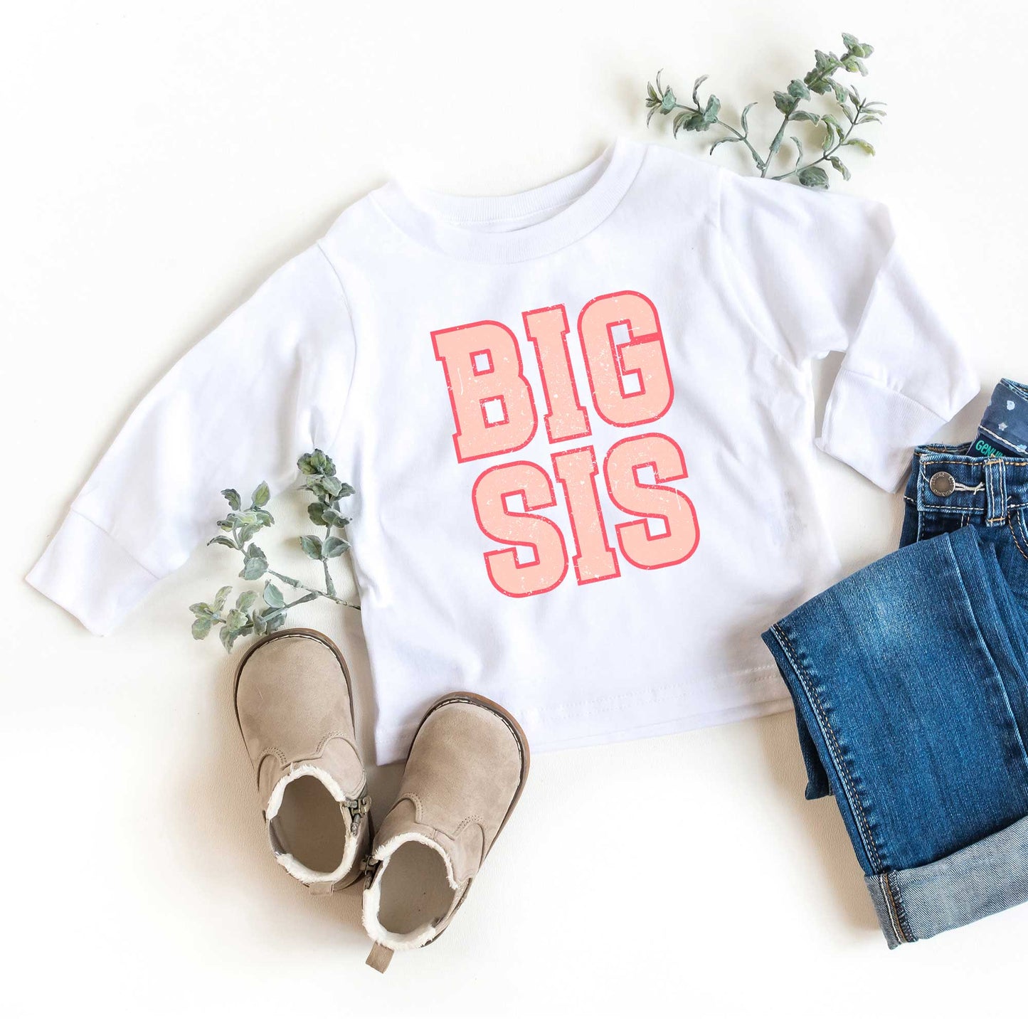 Big Sis Distressed | Youth Long Sleeve Tee