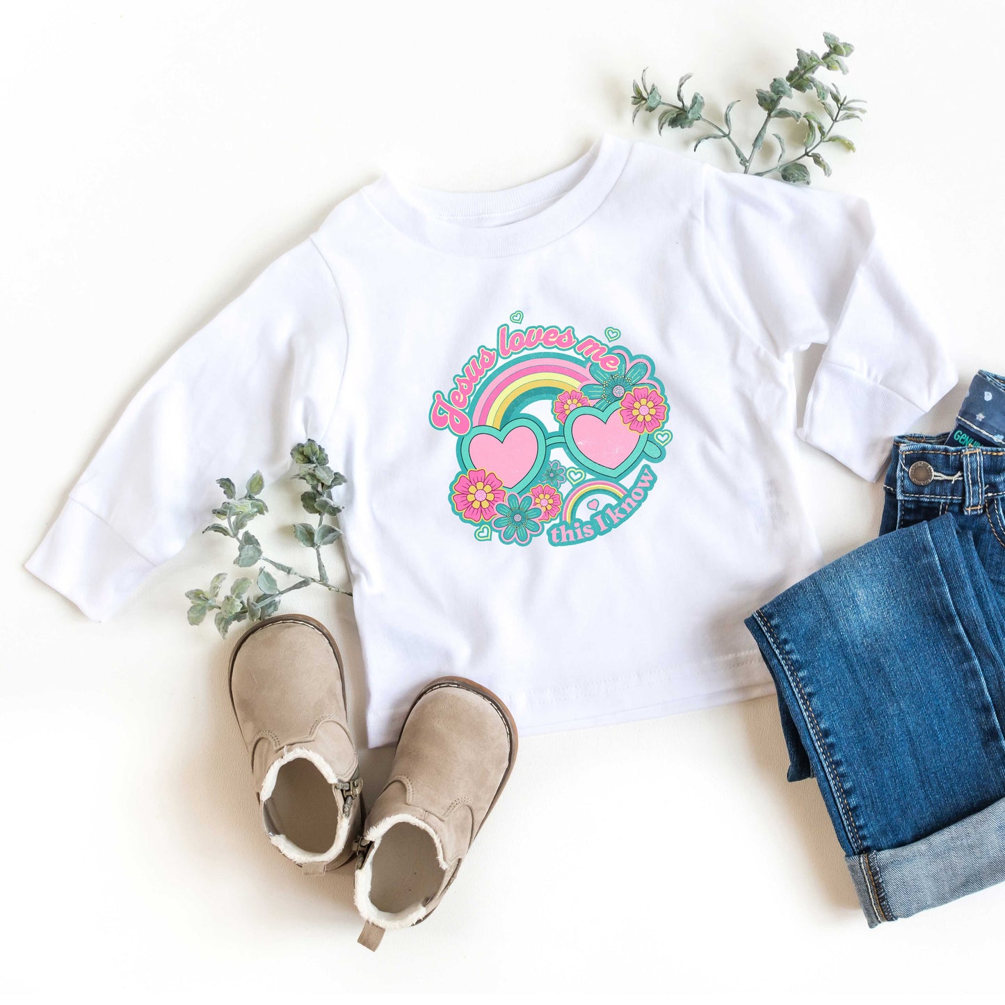 Jesus Loves Me Sunglasses | Youth Long Sleeve Tee