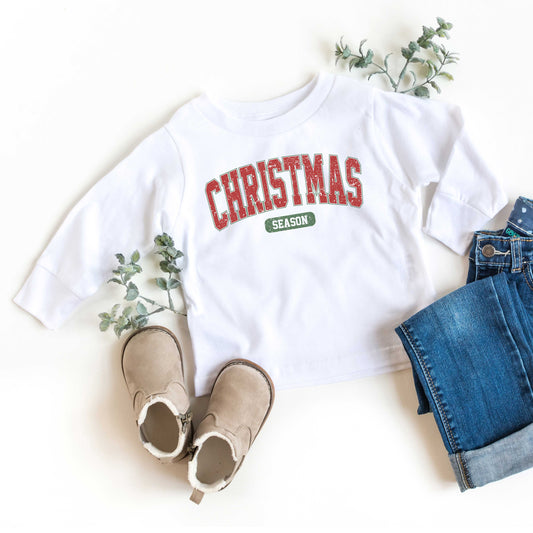 Varsity Christmas Season | Toddler Graphic Long Sleeve Tee