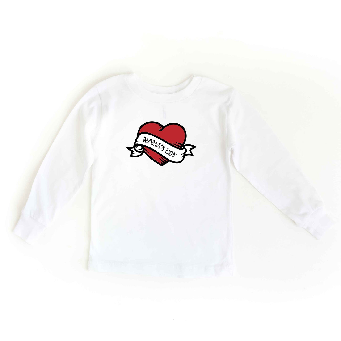 Mama's Boy Heart | Toddler Long Sleeve Tee