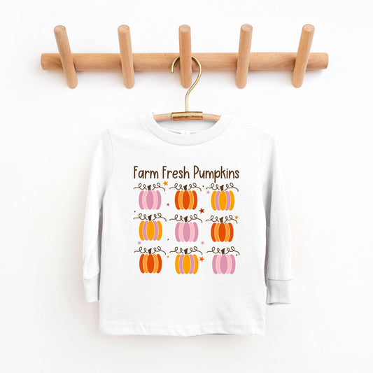 Farm Fresh Pumpkins Chart | Youth Graphic Long Sleeve Tee