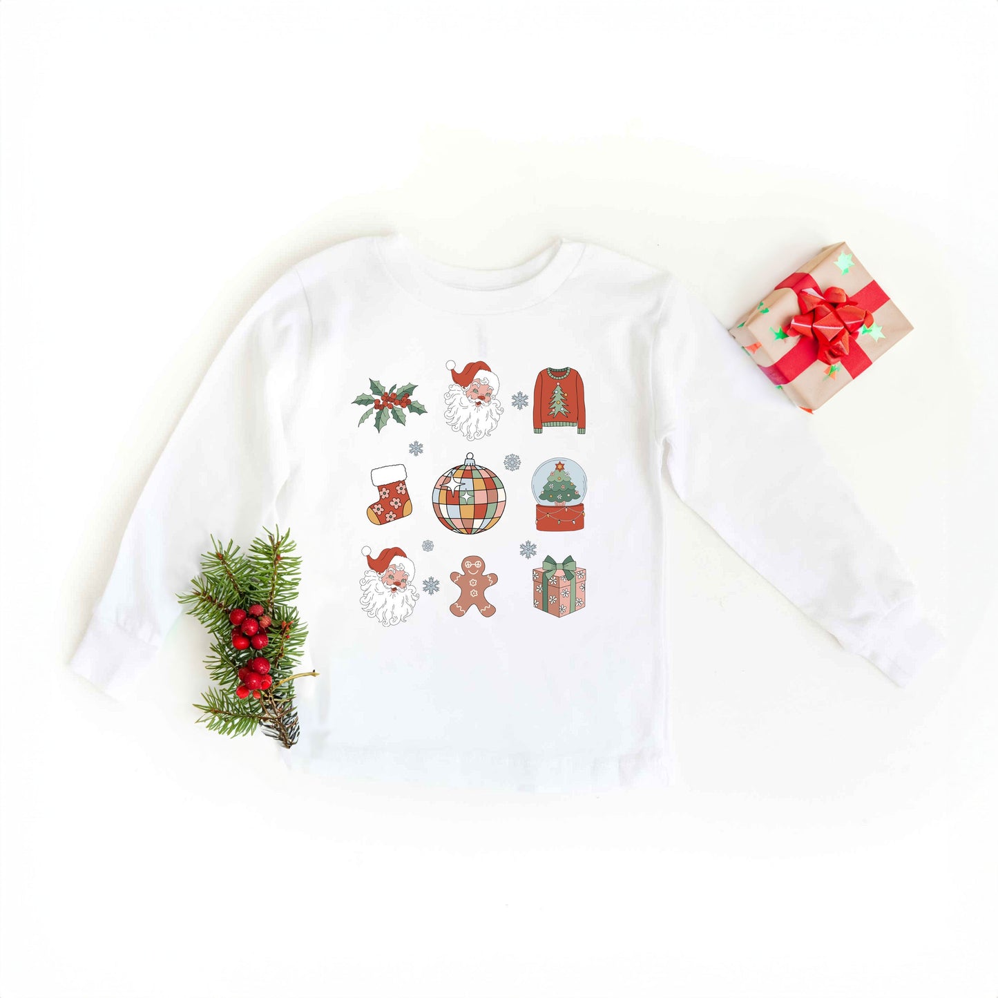 Christmas Collage | Toddler Graphic Long Sleeve Tee
