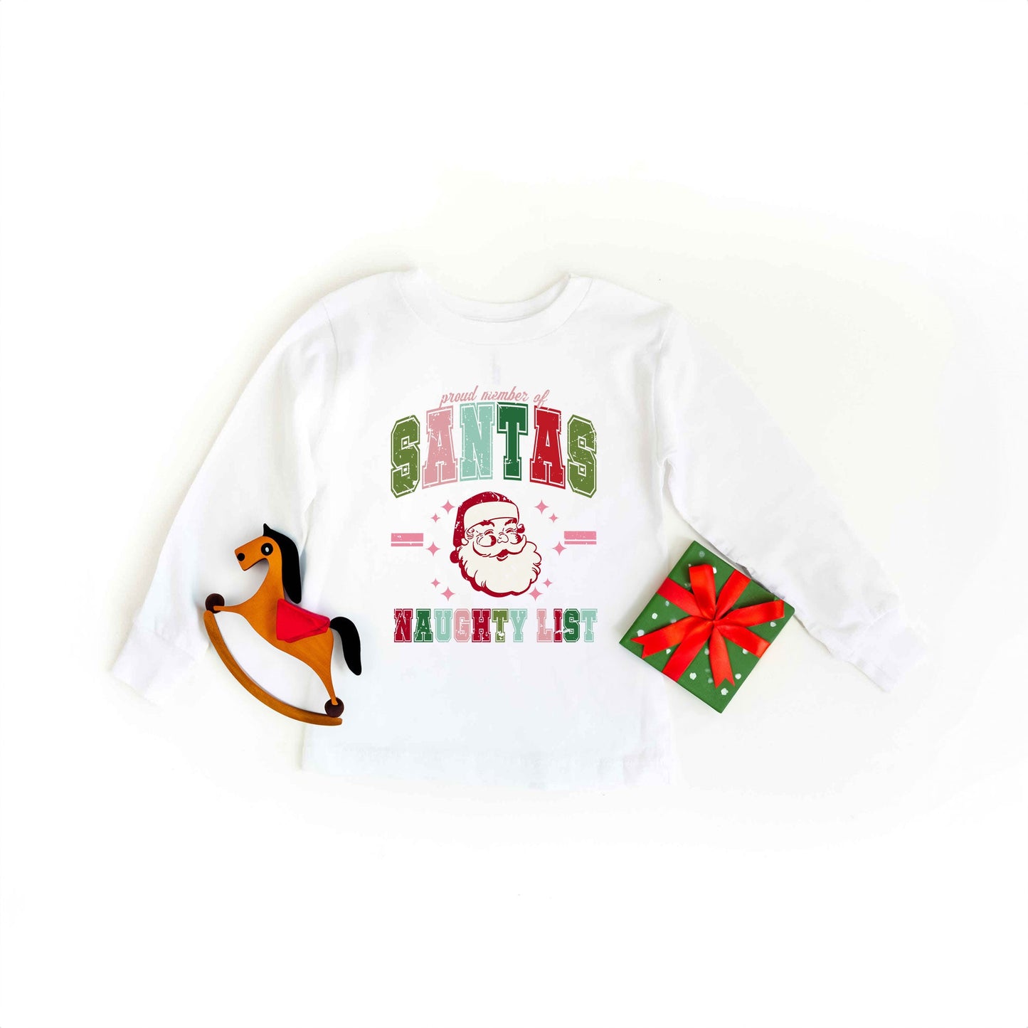 Member Of Santa's Naughty List | Toddler Graphic Long Sleeve Tee