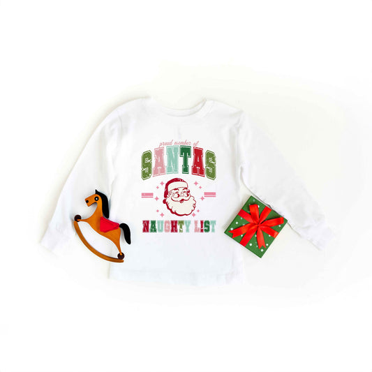 Member Of Santa's Naughty List | Toddler Graphic Long Sleeve Tee
