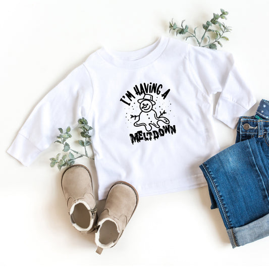 Having A Meltdown Snowman | Youth Long Sleeve Tee