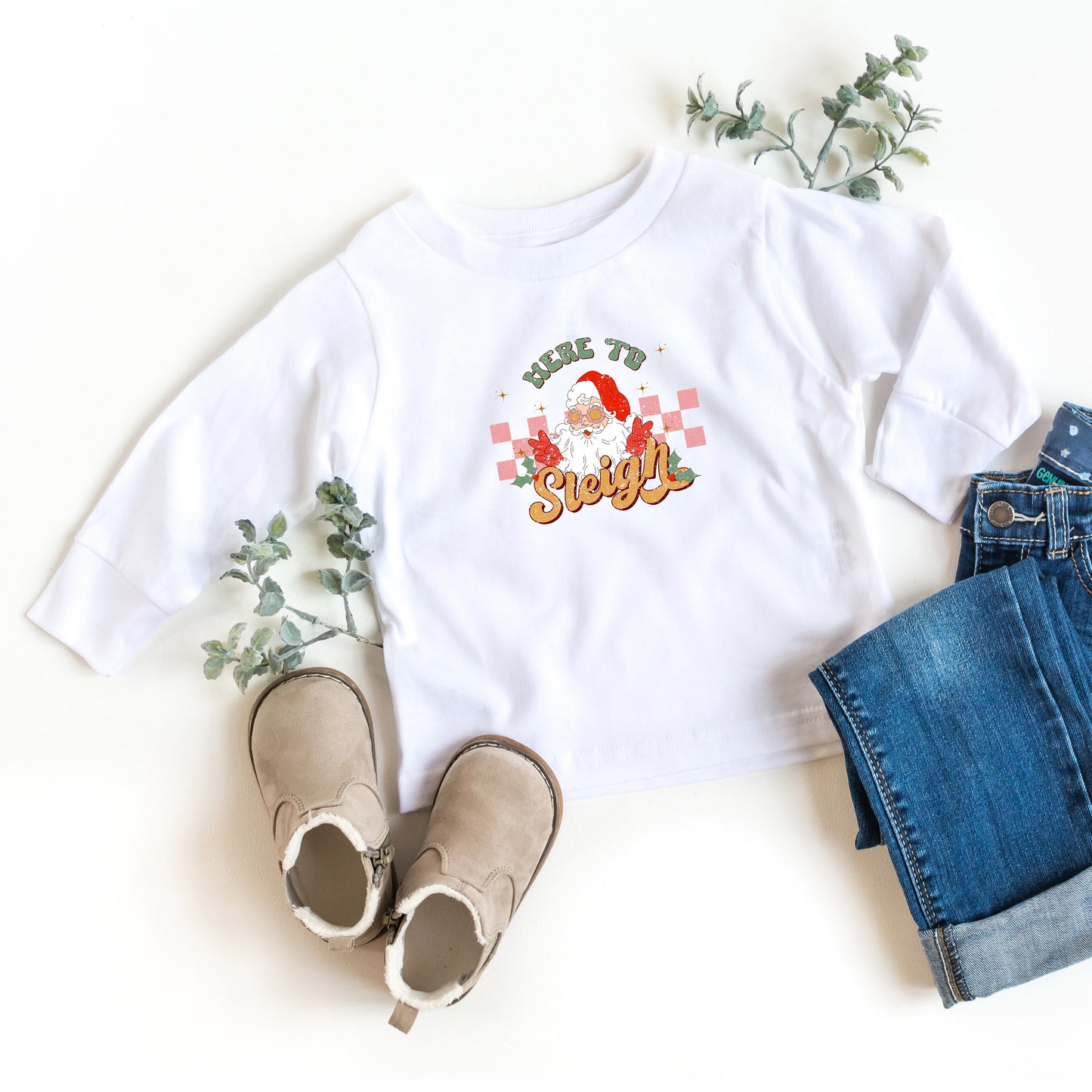 Here To Sleigh | Toddler Long Sleeve Tee