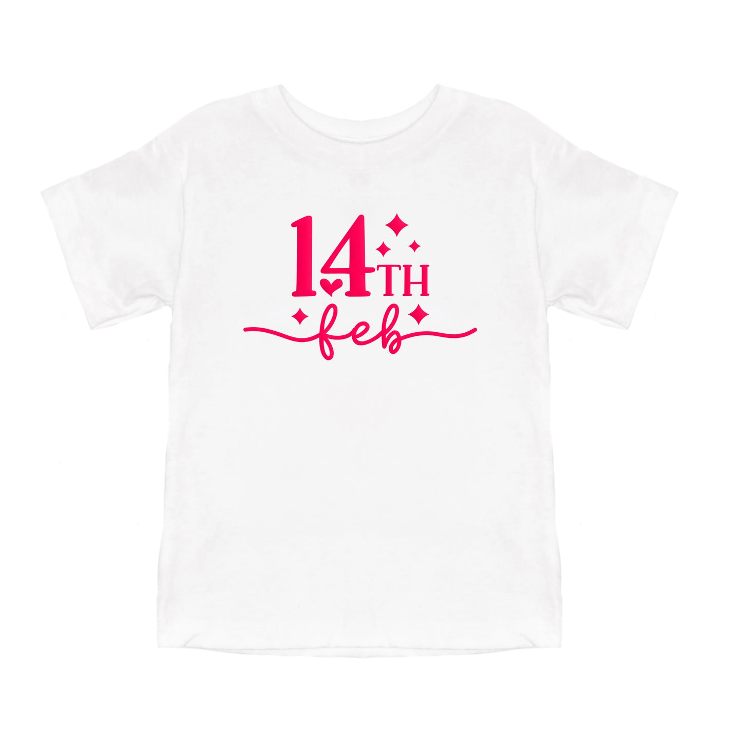 14th Feb Stars Puff Print | Youth Graphic Short Sleeve Tee