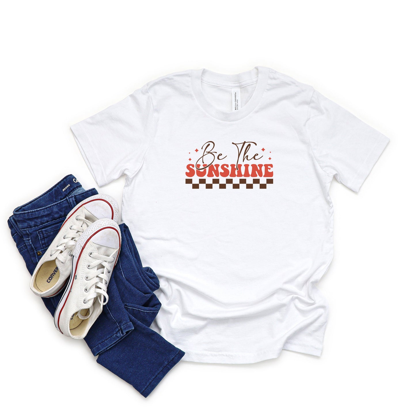 Be The Sunshine Checkered | Youth Short Sleeve Crew Neck