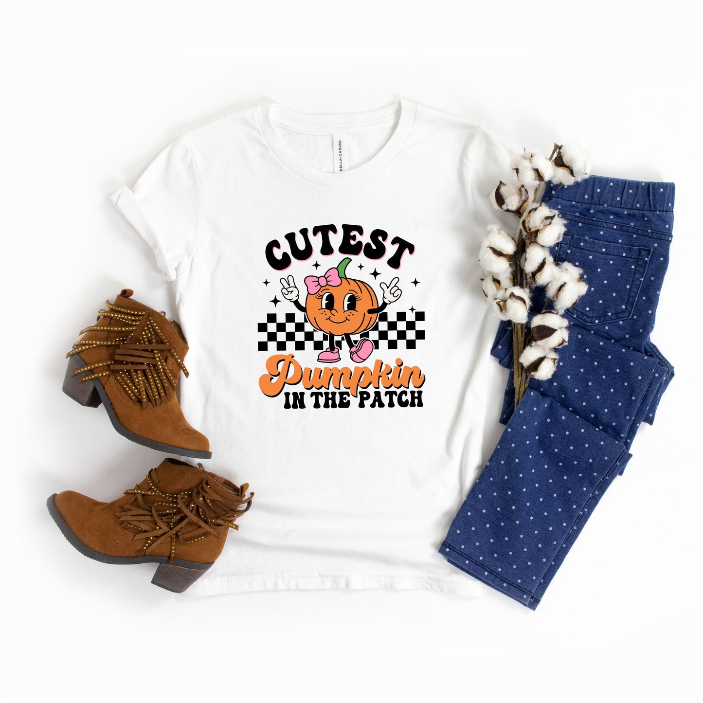 Cutest Pumpkin Checkered | Youth Graphic Short Sleeve Tee