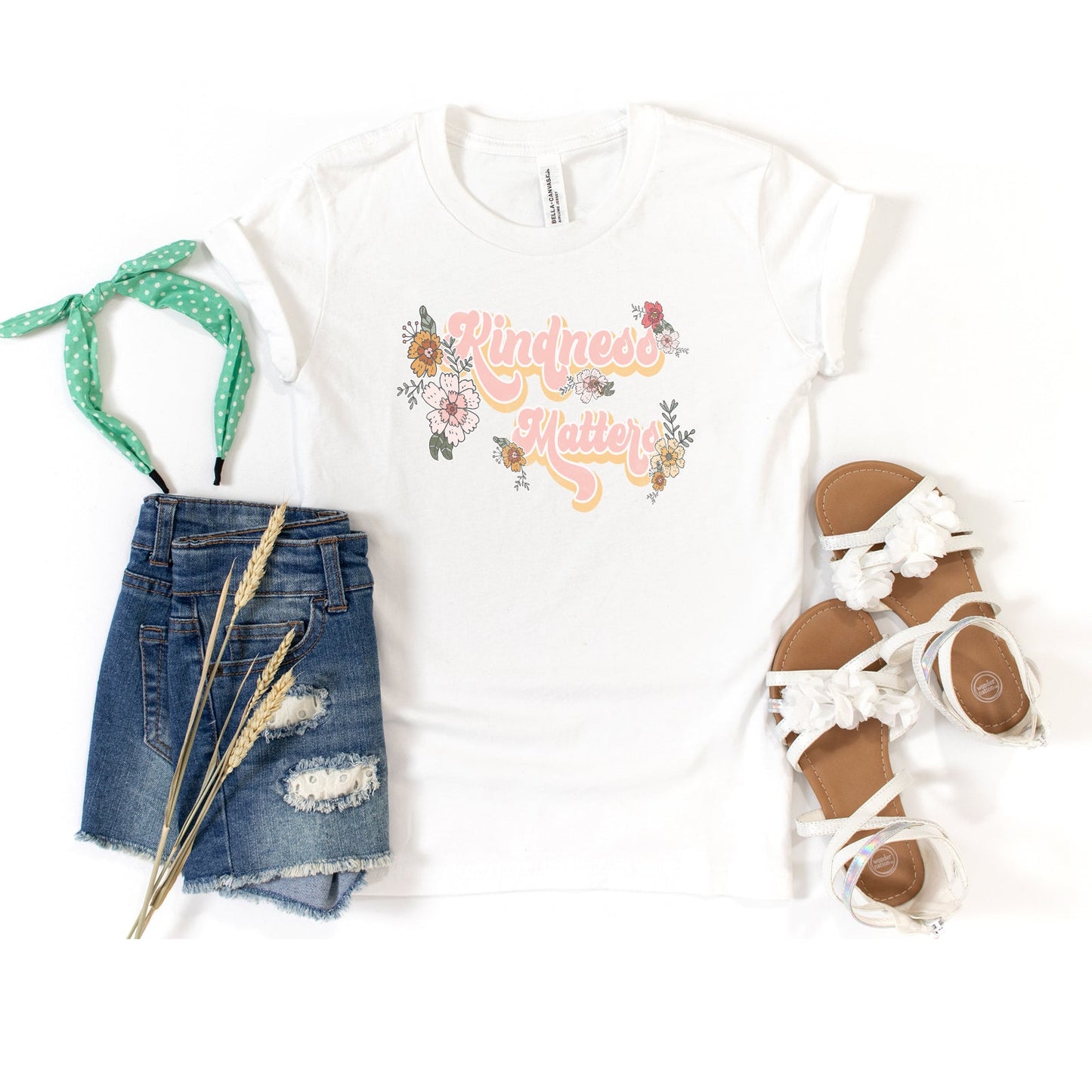 Kindness Matters Floral | Youth Short Sleeve Crew Neck