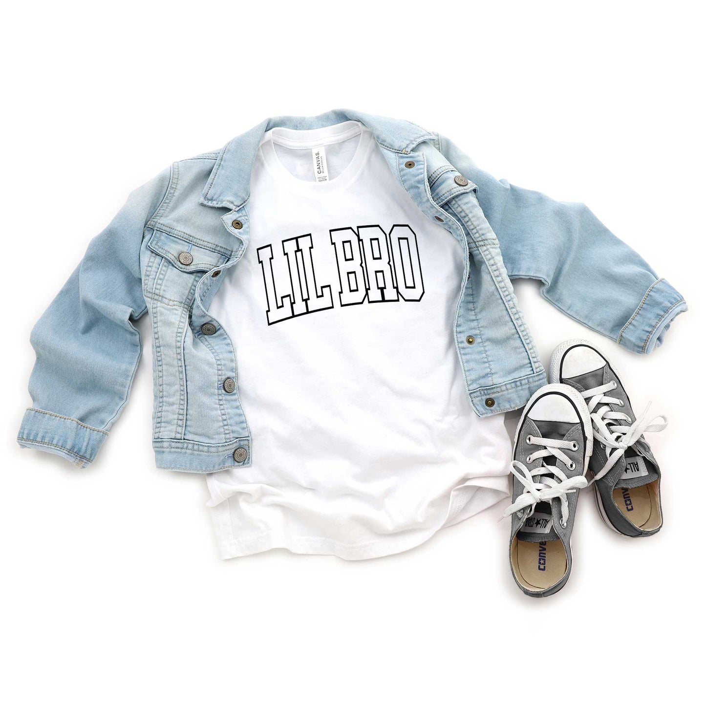 Lil Bro Varsity Outline | Youth Graphic Short Sleeve Tee