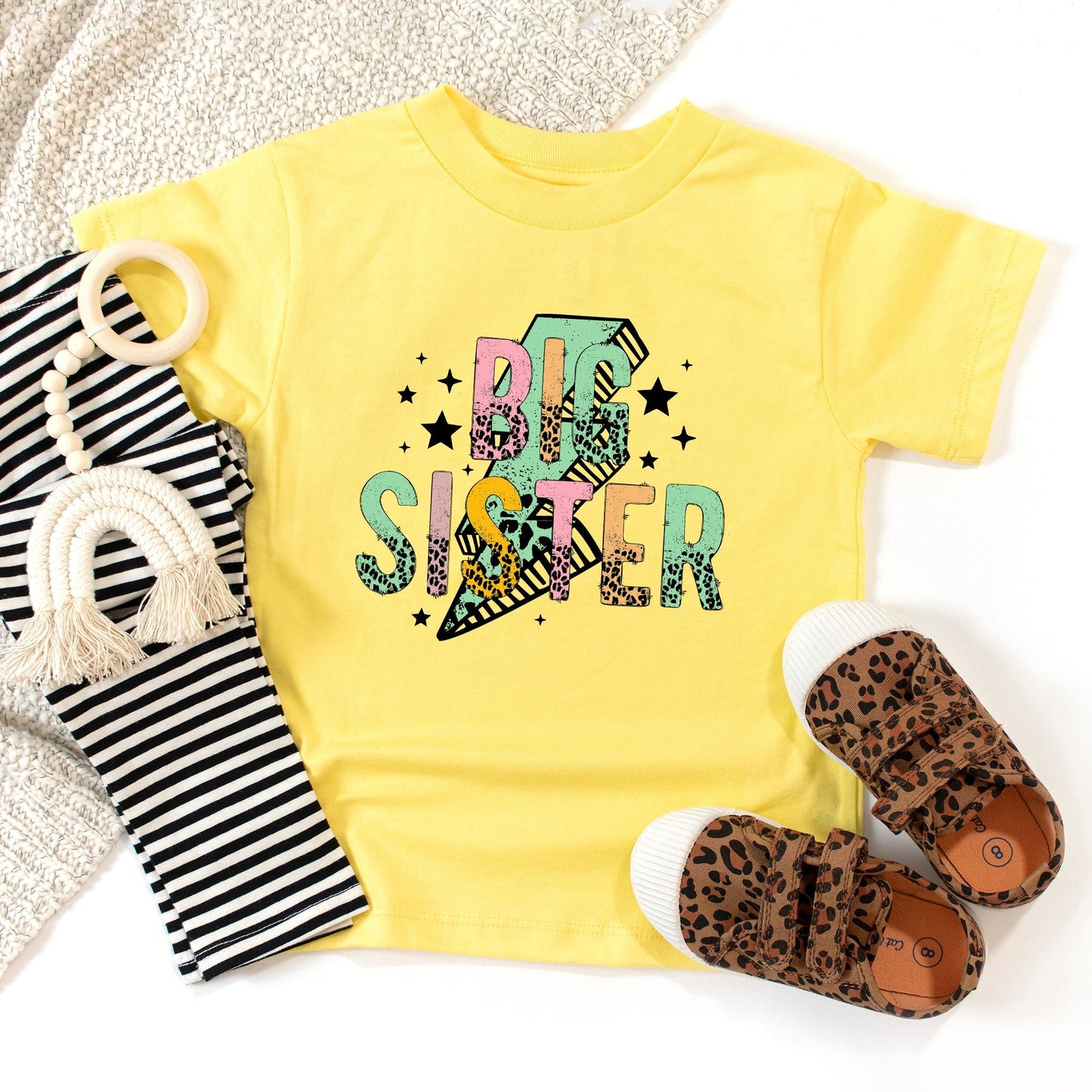 Big Sister Lightning Bolt | Toddler Graphic Short Sleeve Tee