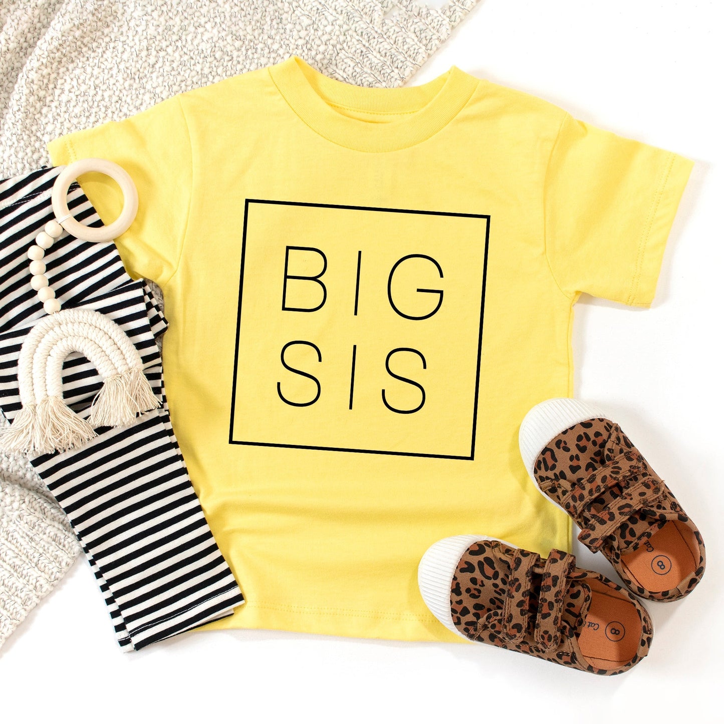 Big Sis Square | Toddler Graphic Short Sleeve Tee