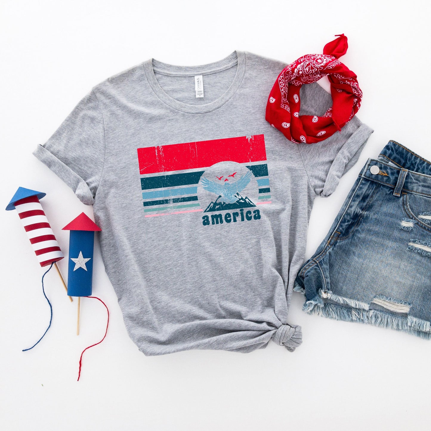 America Stripes | Short Sleeve Graphic Tee