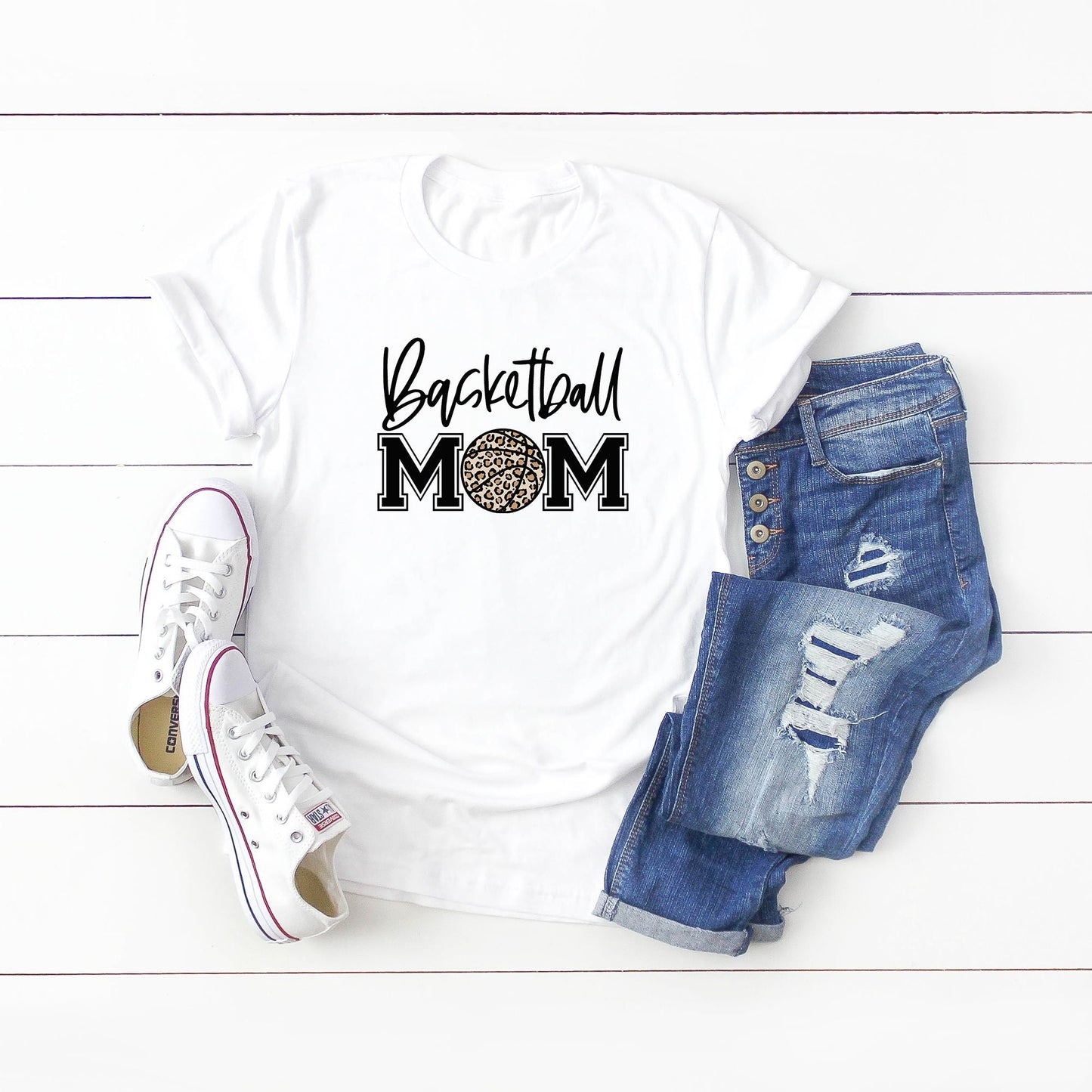 Basketball Mom Colorful | Short Sleeve Graphic Tee