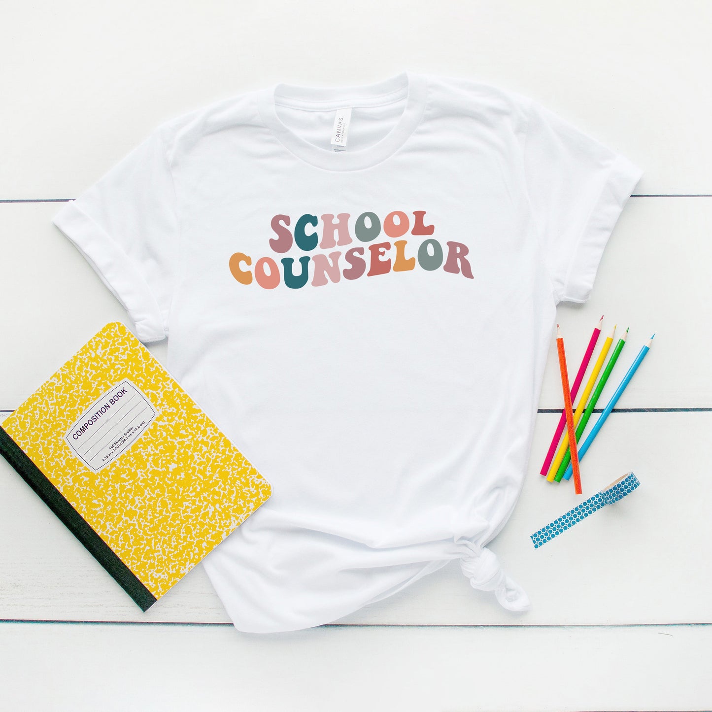 School Counselor Wavy | Short Sleeve Graphic Tee