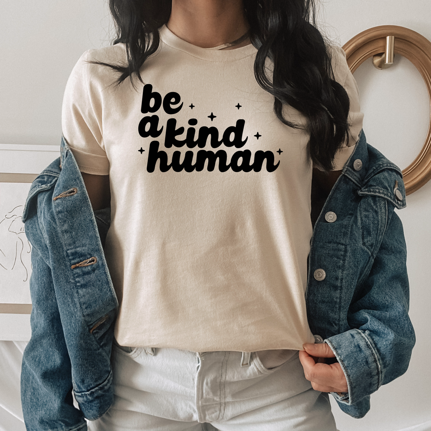 Be A Kind Human Stars | Short Sleeve Graphic Tee