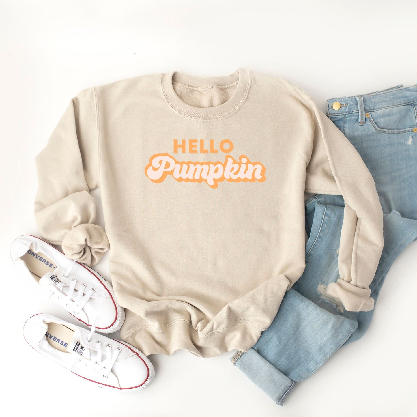 Retro Hello Pumpkin | Sweatshirt