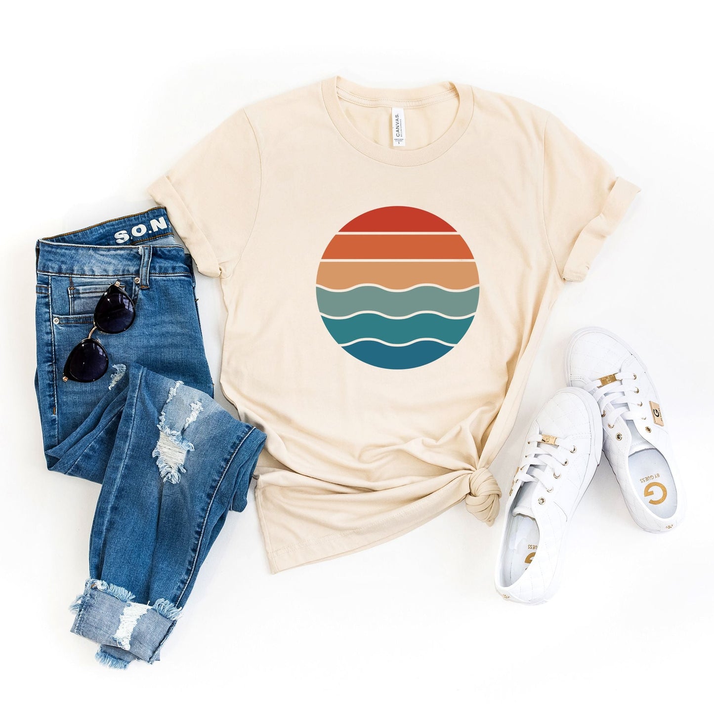 Retro Sun and Sea | Short Sleeve Graphic Tee