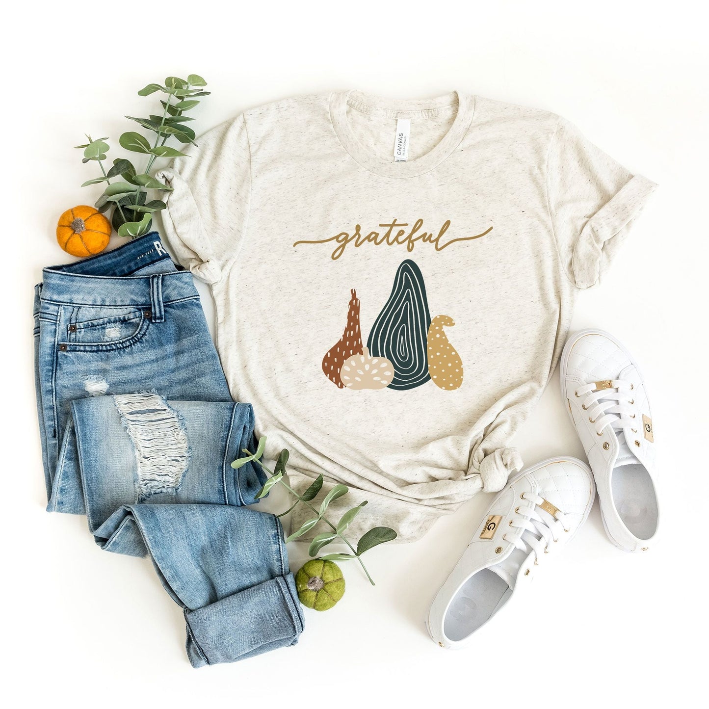 Boho Grateful Pumpkins | Short Sleeve Graphic Tee