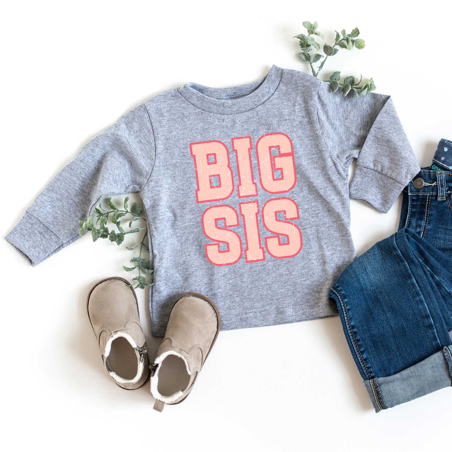 Big Sis Distressed | Youth Long Sleeve Tee