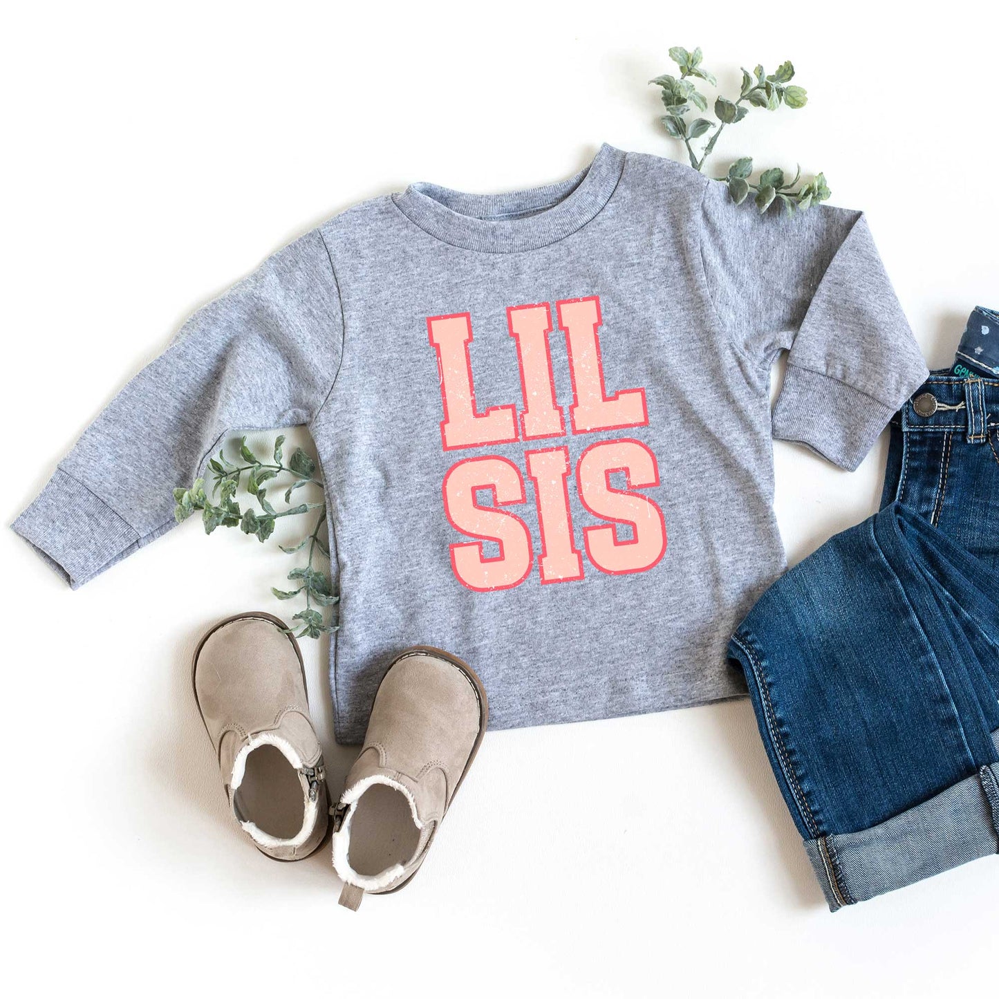 Lil Sis Distressed | Youth Long Sleeve Tee