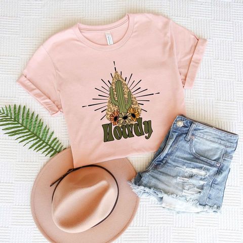 Boho Howdy Cactus | Short Sleeve Graphic Tee