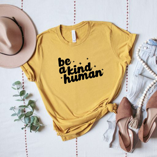 Be A Kind Human Stars | Short Sleeve Graphic Tee