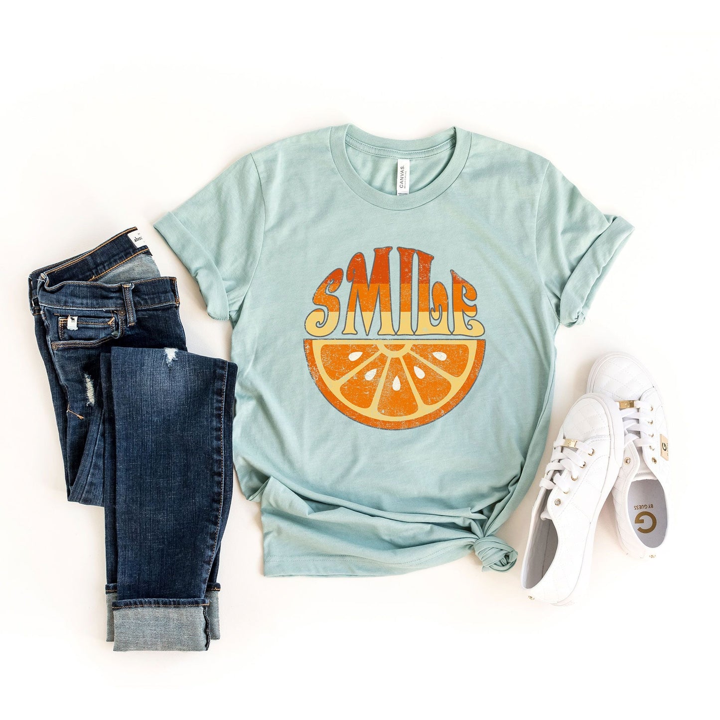 Smile Orange | Short Sleeve Graphic Tee