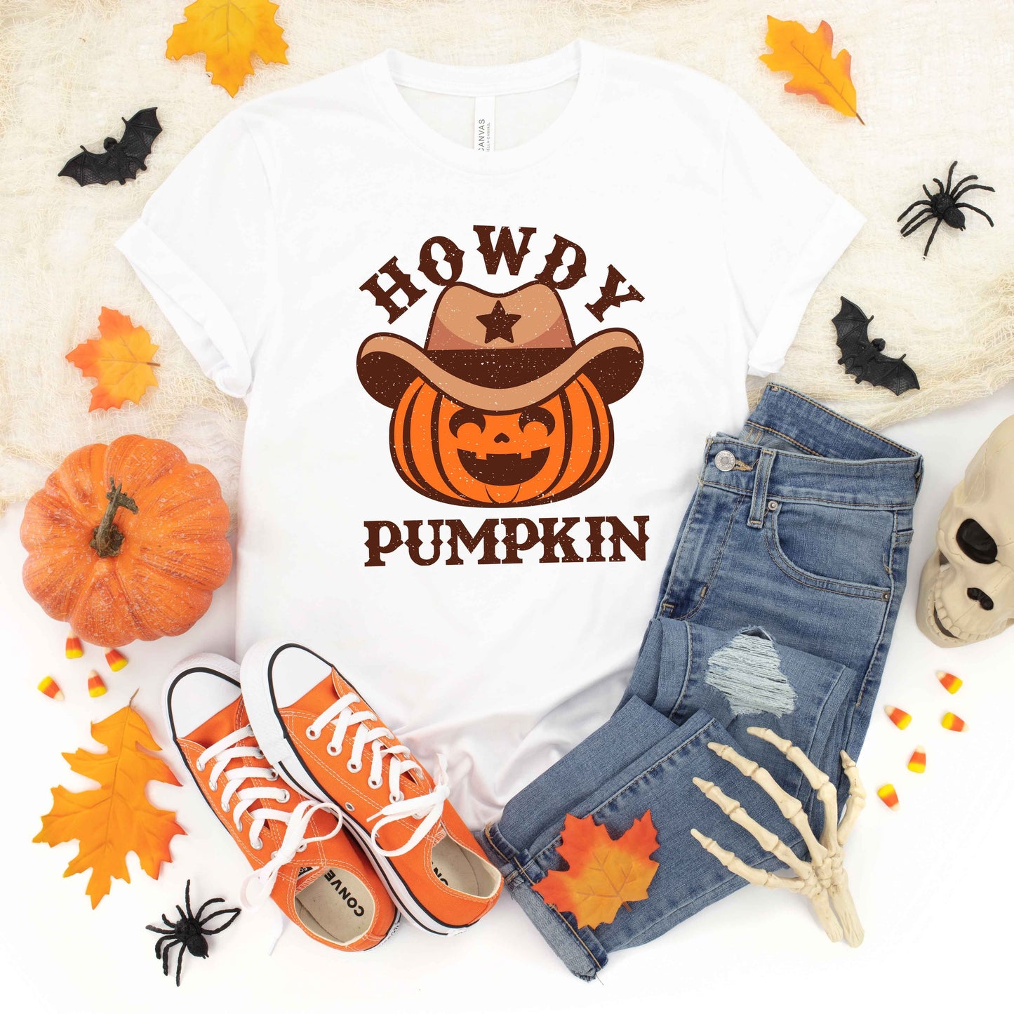 Howdy Pumpkin Hat | Short Sleeve Crew Neck