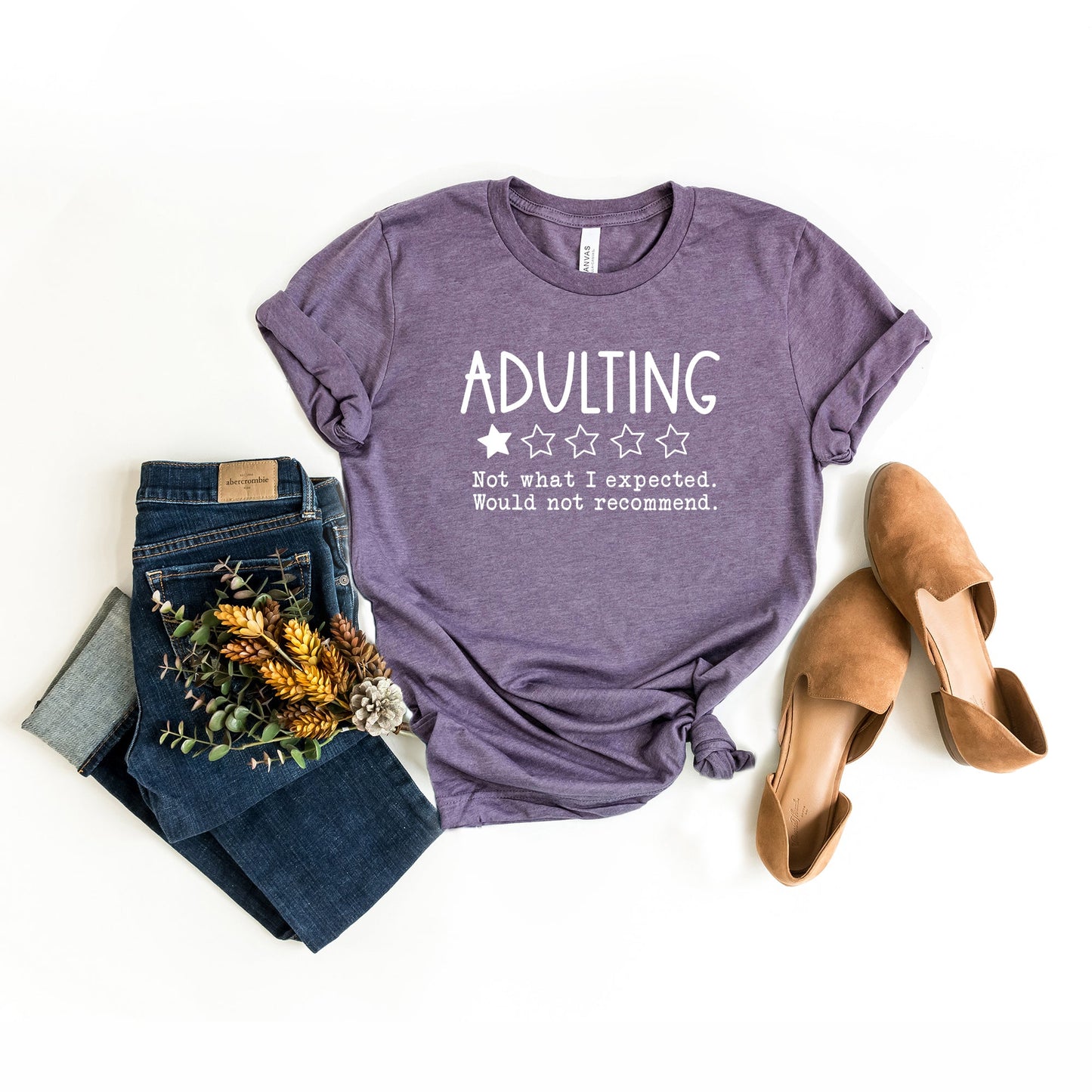 Adulting One Star Review | Short Sleeve Graphic Tee
