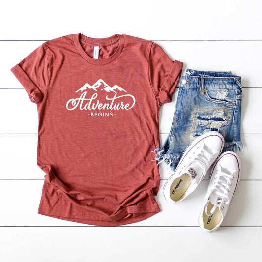 Adventure Begins | Short Sleeve Graphic Tee