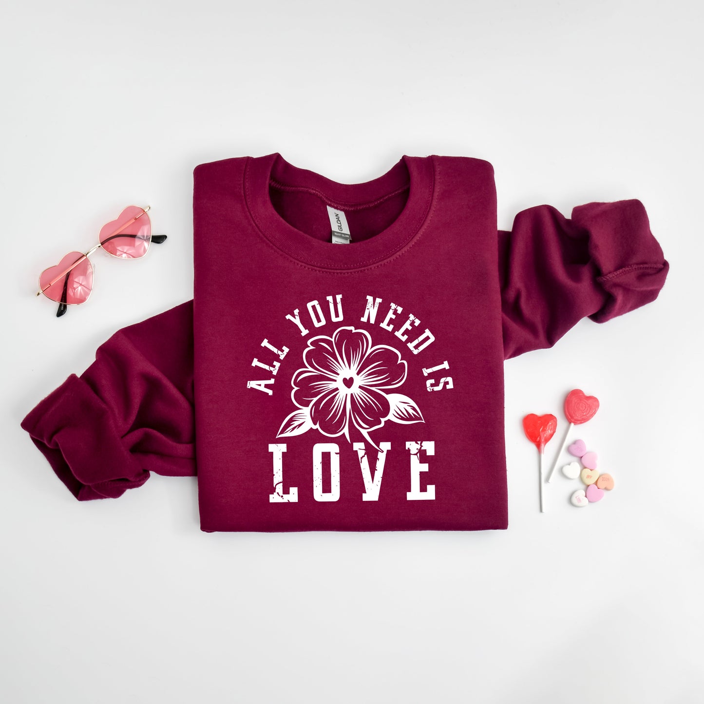 All You Need Is Love Flower | Sweatshirt