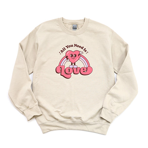 All You Need Is Love Heart Rainbow | Sweatshirt