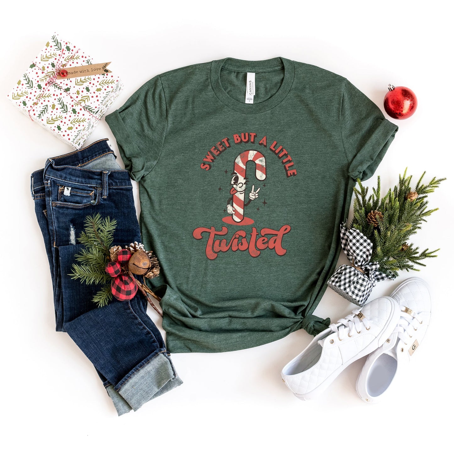 A Little Twisted Candy | Short Sleeve Crew Neck
