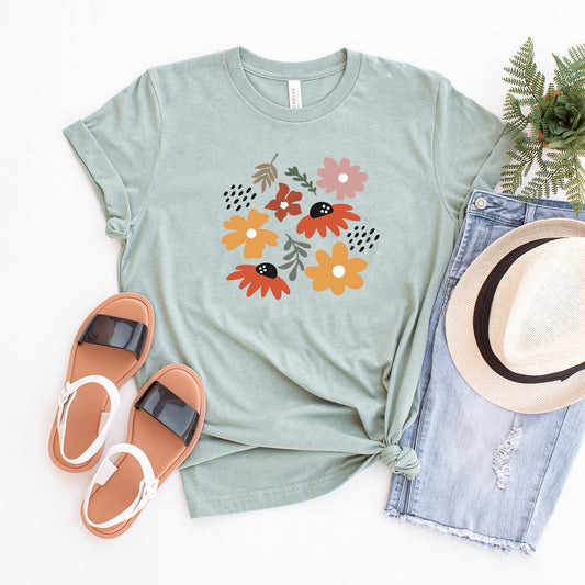 Abstract Flowers | Short Sleeve Graphic Tee